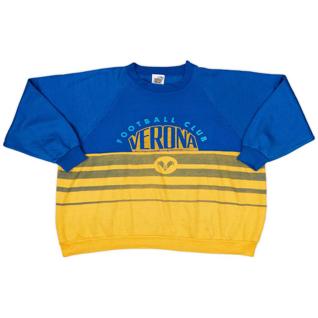 1990-91 Hellas Verona Le Felpe Dei Grandi Club Sweat Top - 6/10 - (L)