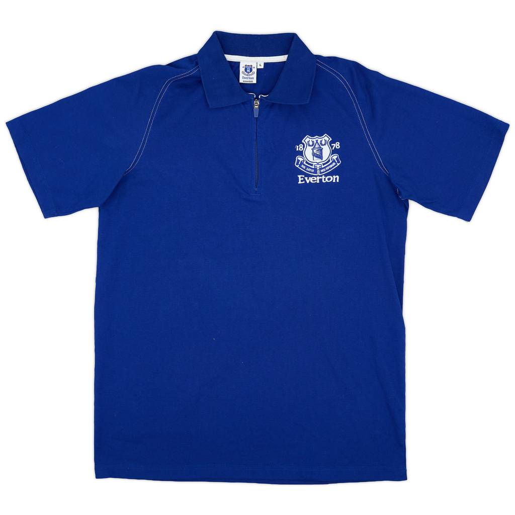 2013-14 Everton 1/4 Zip Polo Shirt - 8/10 - (L)