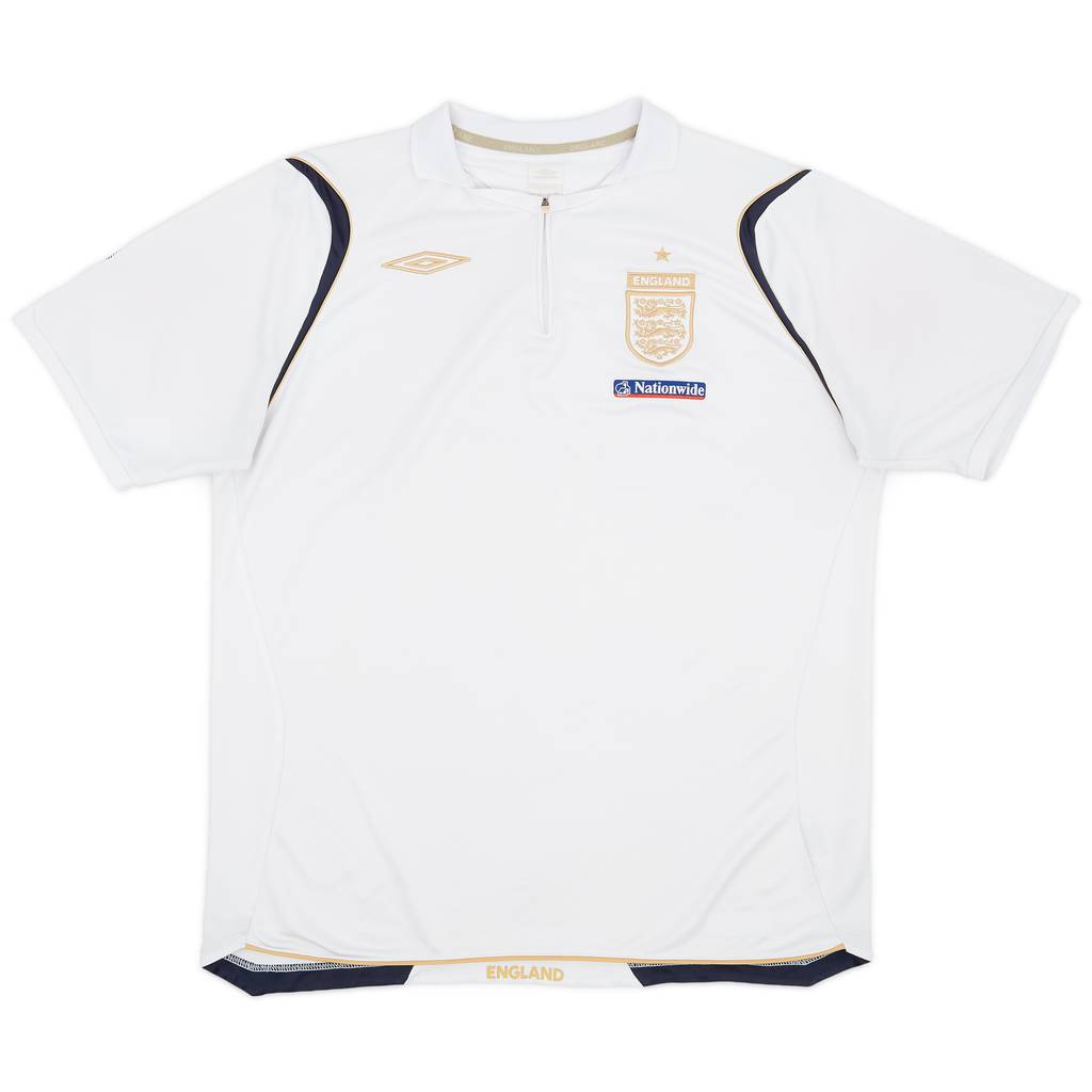 2006-07 England Umbro 1/4 Zip Training Shirt - 8/10 - (L)