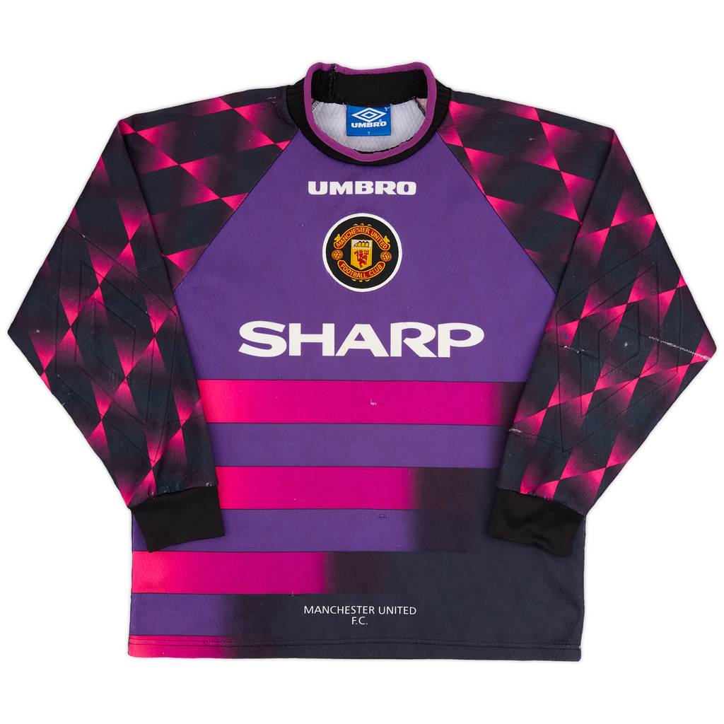 1996-97 Manchester United Purple GK Shirt - 6/10 - (Y)
