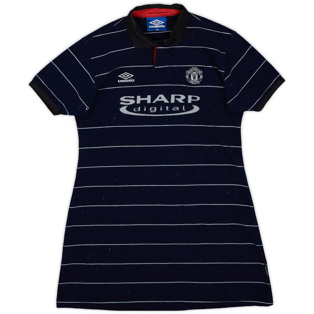 1999-00 Manchester United Away Dress Shirt - 8/10 - (Women's M)