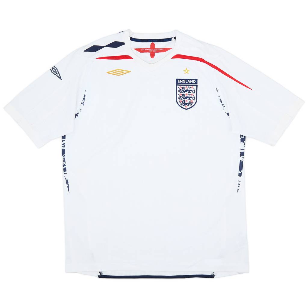 2007-09 England Home Shirt - 6/10 - (XL)