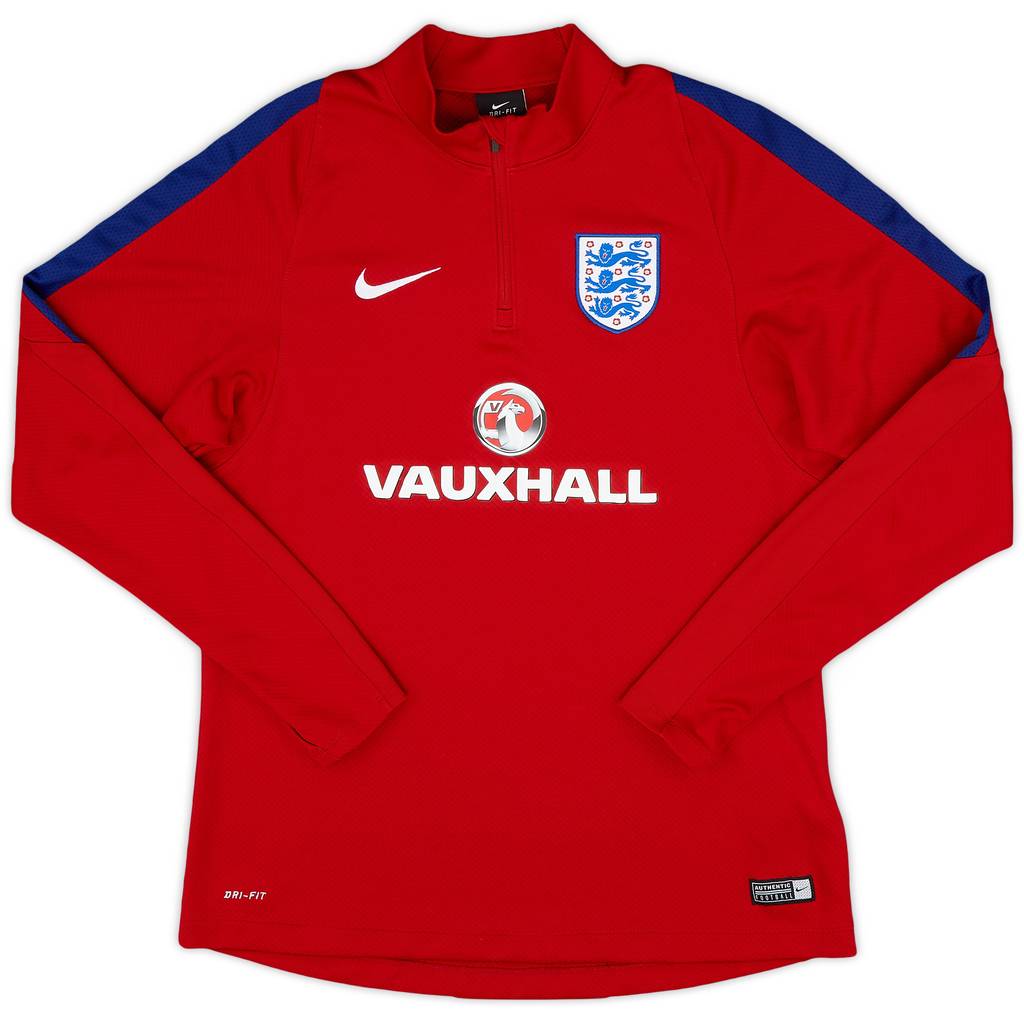 2016-17 England Nike 1/4 Zip Drill Top - 9/10 - (M)