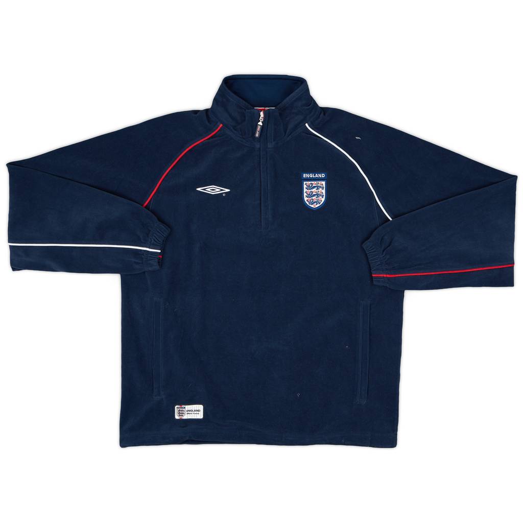 2002-04 England Umbro 1/4 Zip Fleece Top - 8/10 - (S)