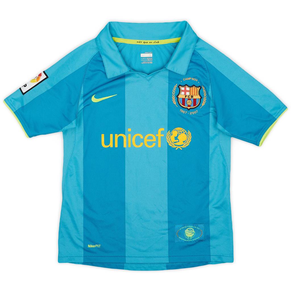 2007-09 Barcelona Away Shirt - 9/10 - (S.Boys)