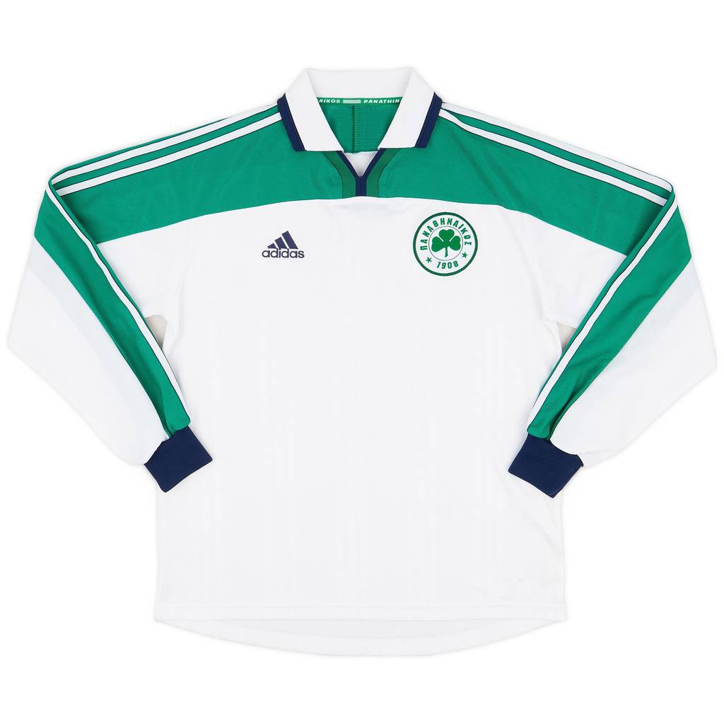 2001-02 Panathinaikos Player Issue Away L/S Shirt - 8/10 - (S)