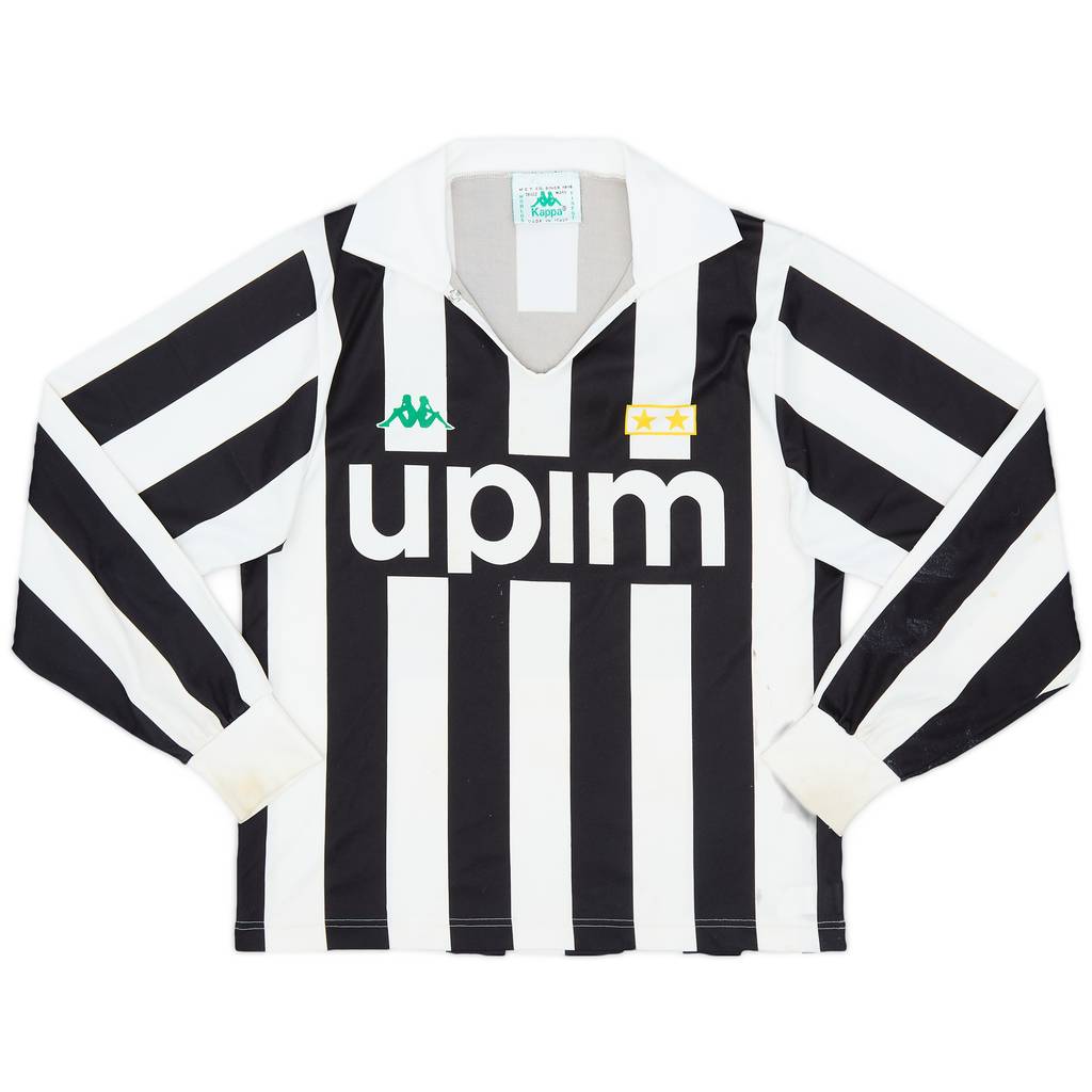 1991-92 Juventus Basic Home L/S Shirt - 5/10 - (S.Boys)