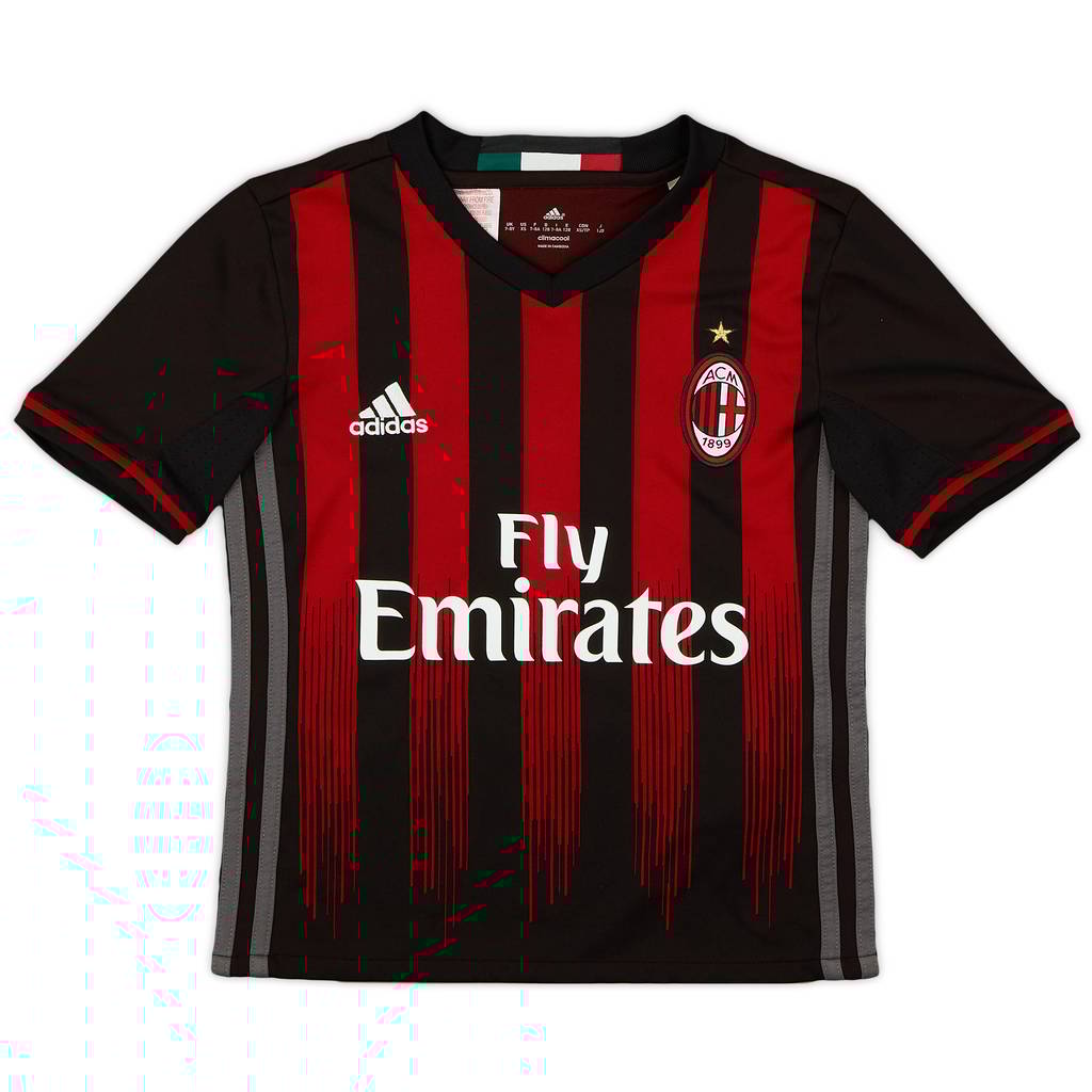 2016-17 AC Milan Home Shirt - 8/10 - (7-8 Years)
