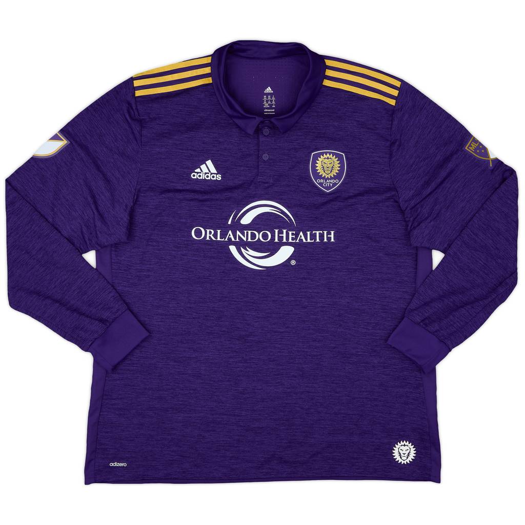 2017-18 Orlando City Authentic Home L/S Shirt - 9/10 - (XXL)