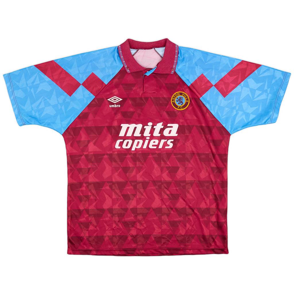 1990-92 Aston Villa Home Shirt - 9/10 - (XL)
