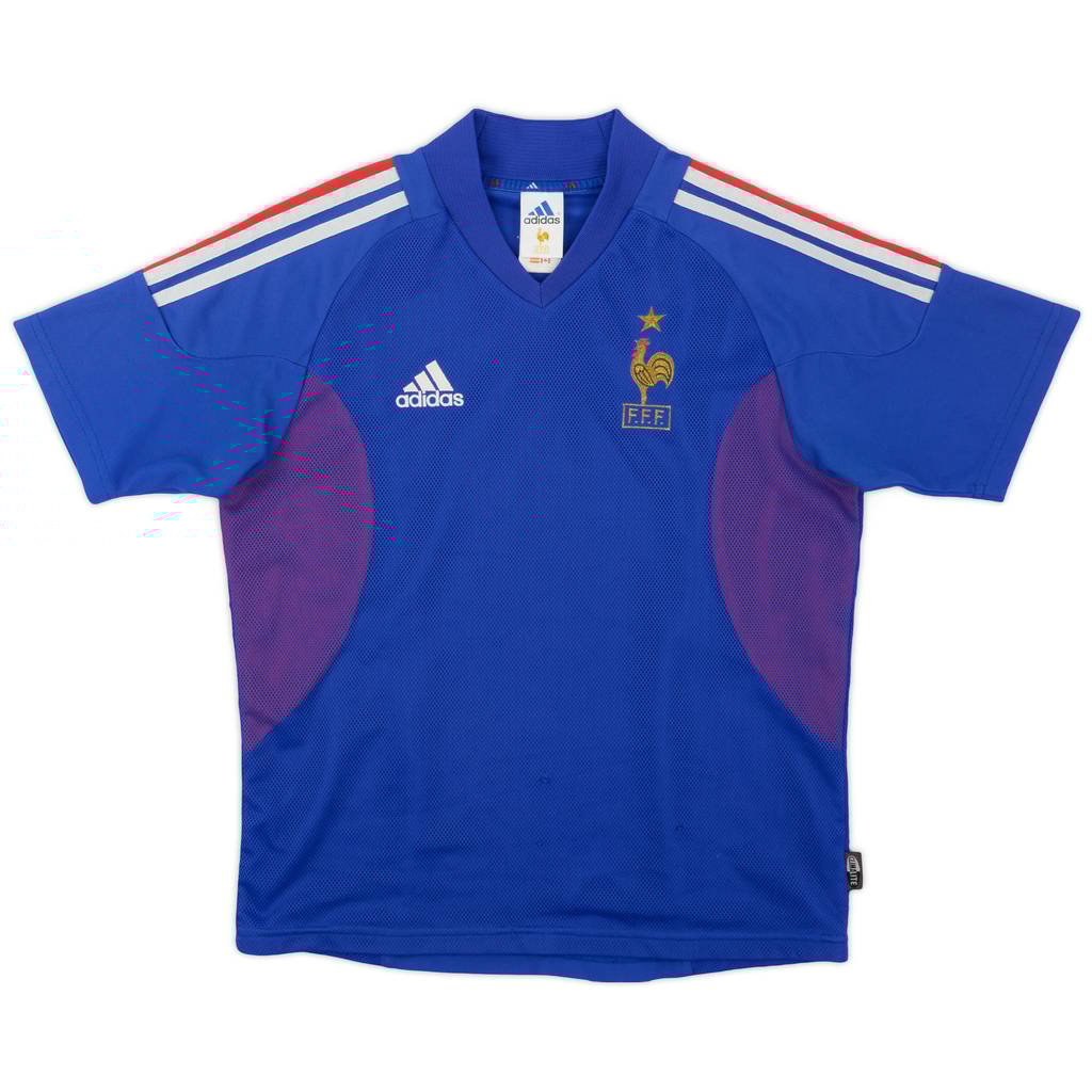 2002-04 France Home Shirt - 4/10 - (XL.Boys)