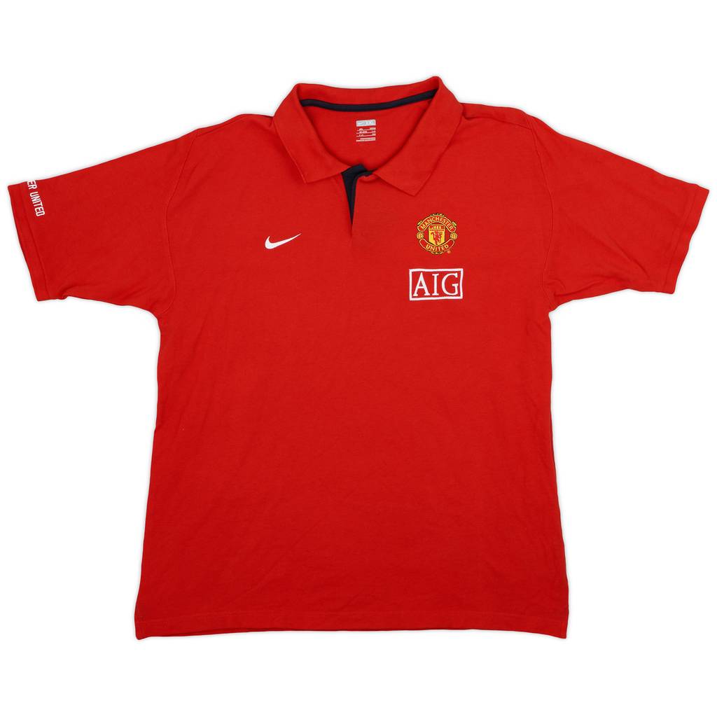 2008-09 Manchester United Nike Polo Shirt - 8/10 - (XXL)