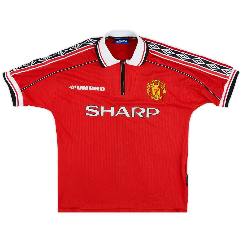1998-00 Manchester United Home Shirt - 8/10 - (Y)