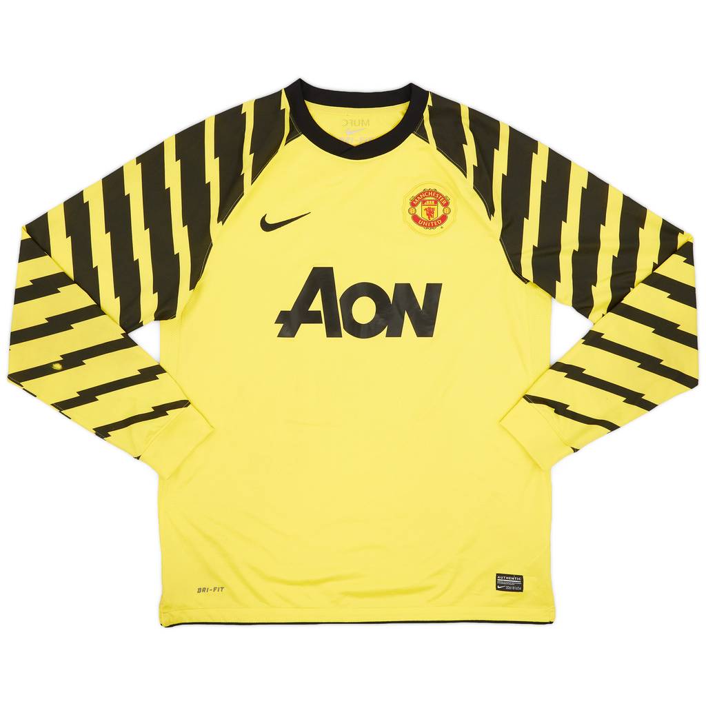 2010-11 Manchester United Yellow GK Shirt - 8/10 - (L)
