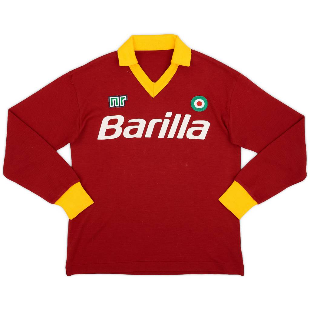 1986-87 Roma Home L/S Shirt - 8/10 - (M)