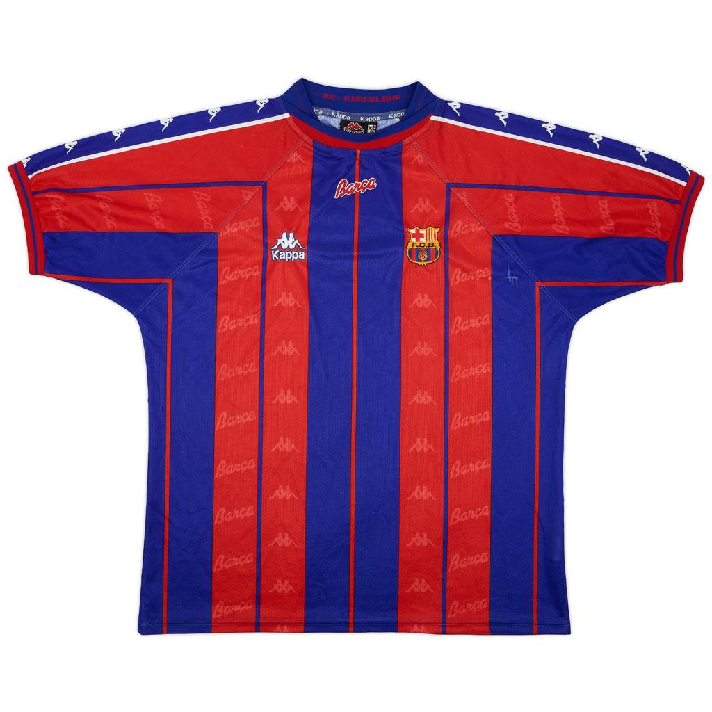 1997-98 Barcelona Home Shirt - 8/10 - (XL)