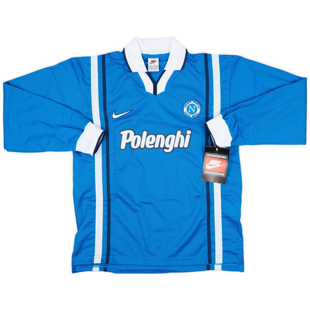 1997-98 Napoli Player Issue Home L/S Shirt (M)