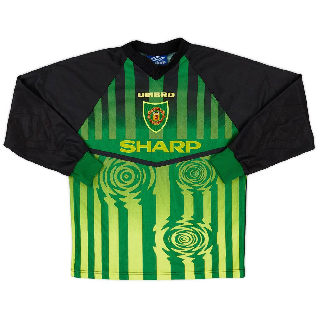1997-98 Manchester United Green GK Shirt - 8/10 - (L.Boys)