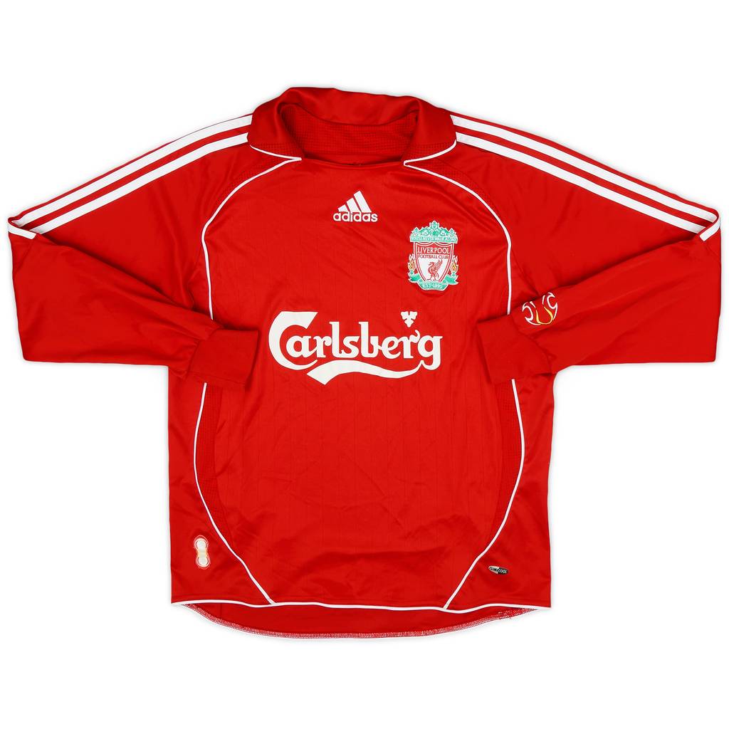 2006-08 Liverpool Home L/S Shirt - 8/10 - (L.Boys)