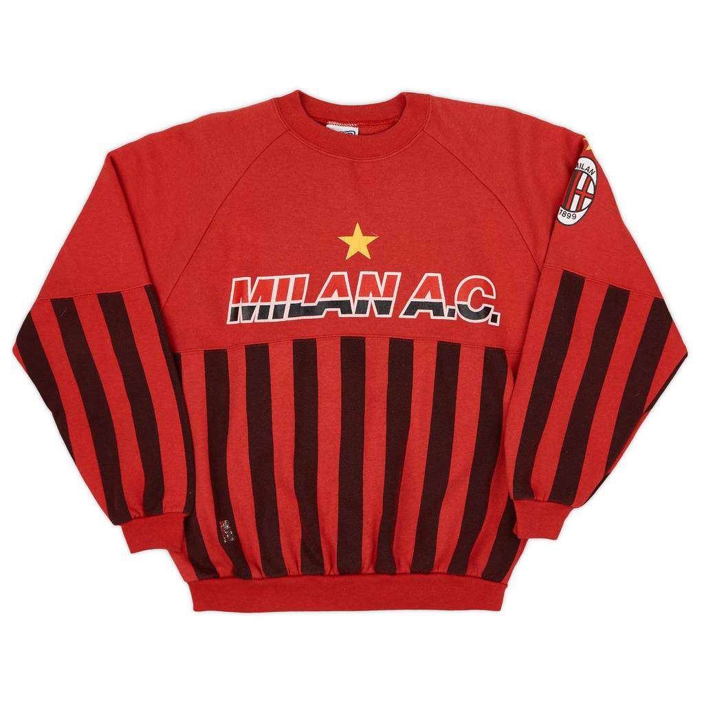1990-91 AC Milan Le Felpe Dei Grandi Club Sweat Top - 8/10 - (M)