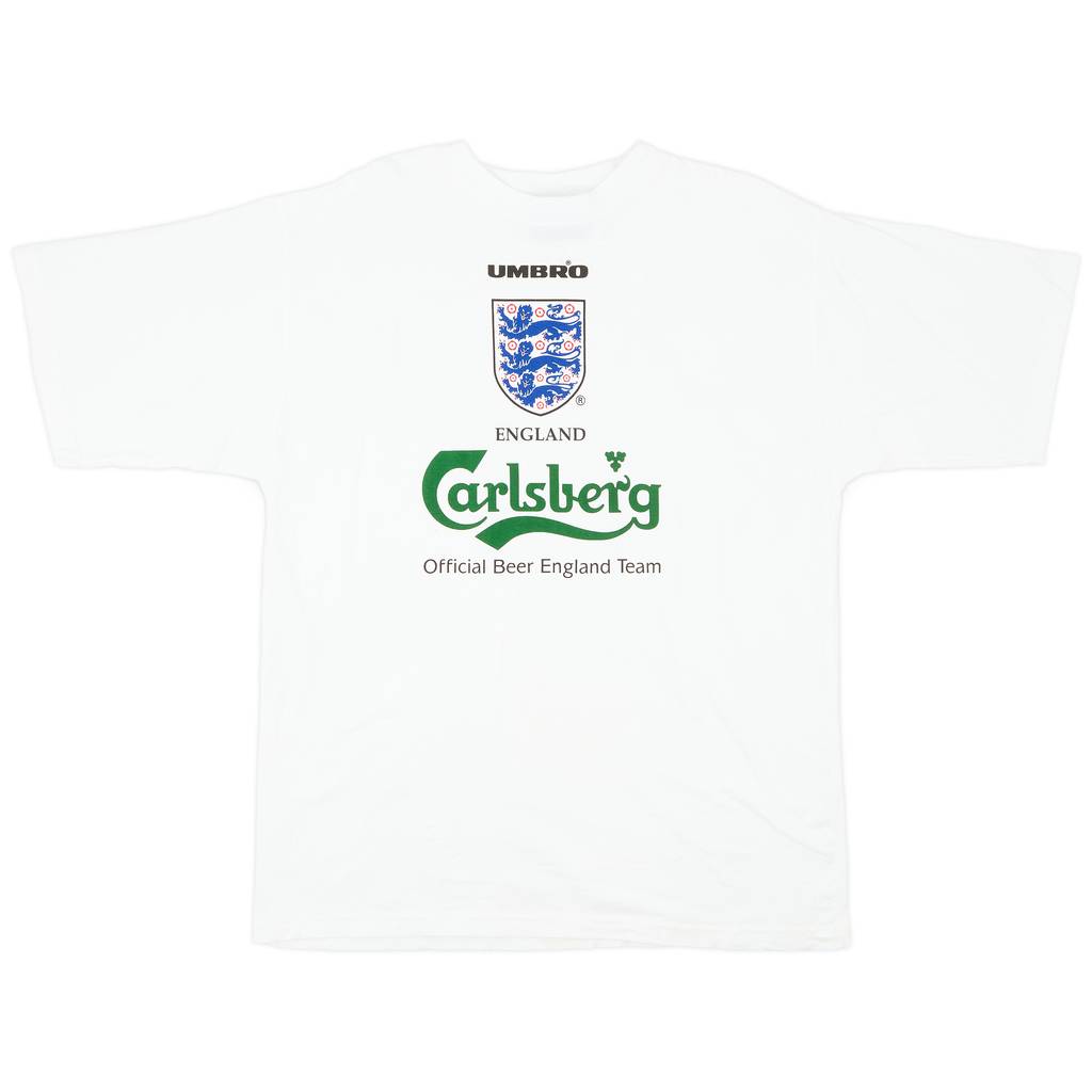 1996-97 England Umbro Cotton Tee - 8/10 - (XL)