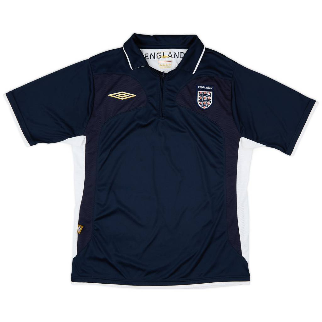 2004-05 England Umbro 1/4 Zip Polo Shirt - 9/10 - (M)