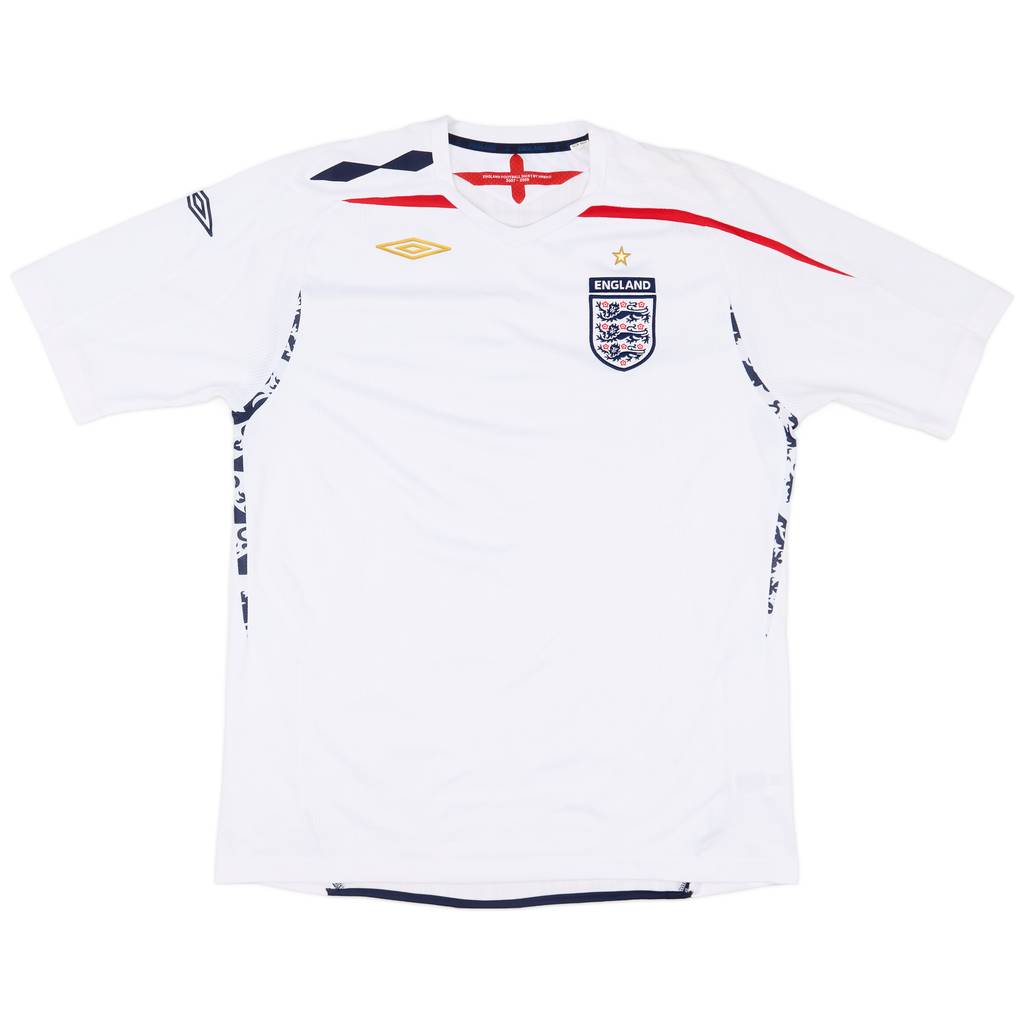 2007-09 England Home Shirt - 7/10 - (XL)