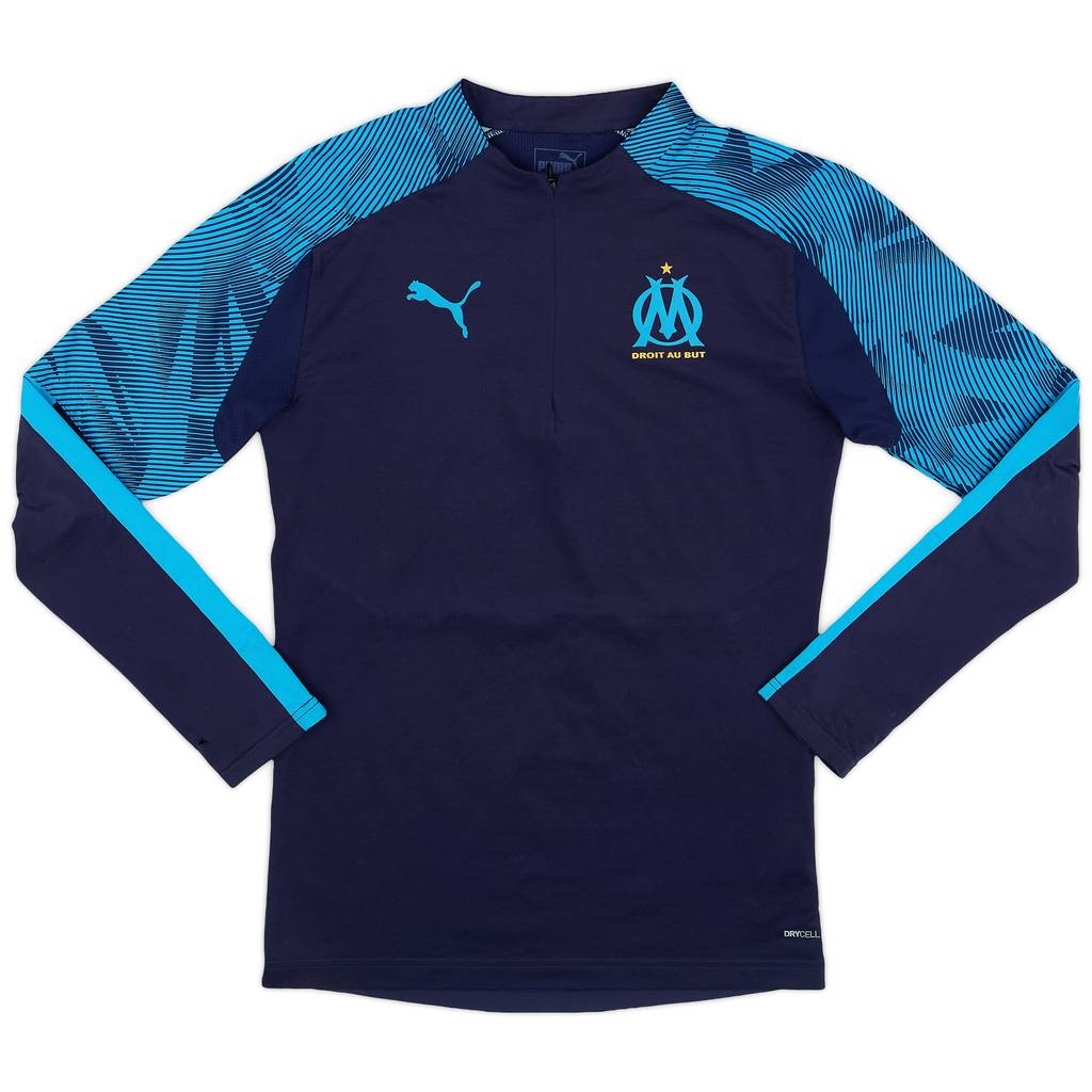 2019-20 Olympique Marseille Puma 1/4 Zip Training Top - 9/10 - (XS)