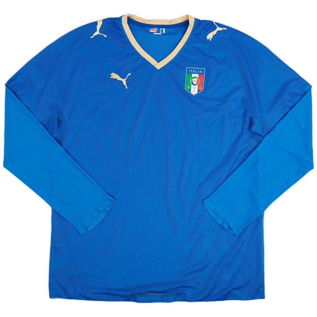 2007-08 Italy Player Issue Home L/S Shirt - 9/10 - (XXL)