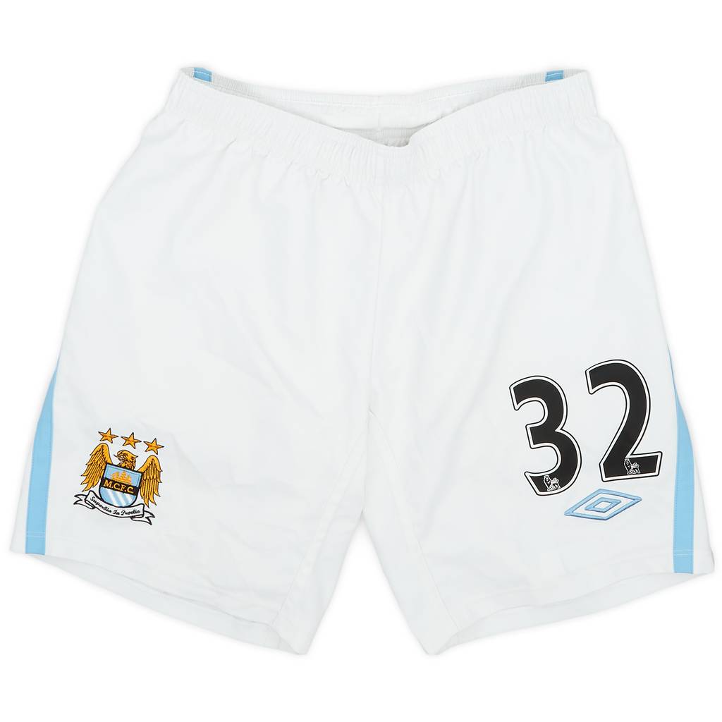 2009-10 Manchester City Player Issue Home Shorts #32 - 9/10 - (S)