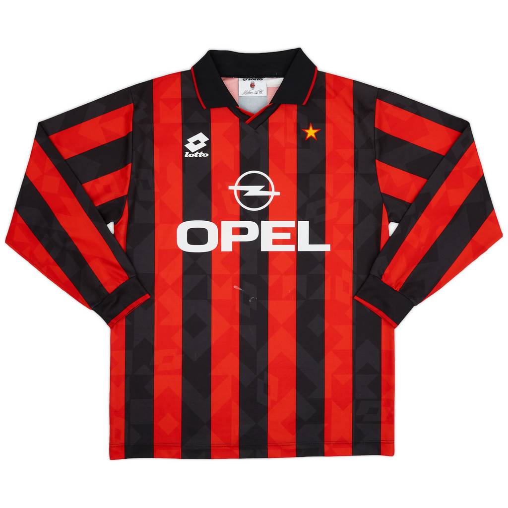 1994-95 AC Milan Home L/S Shirt - 6/10 - (L)