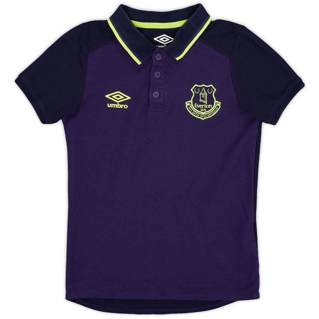 2017-18 Everton Umbro Polo Shirt - 9/10 - (S.Boys)