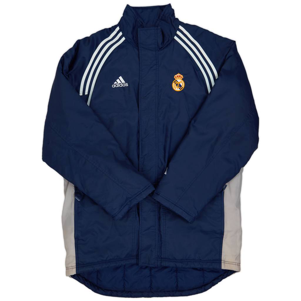 2000-01 Real Madrid adidas Padded Bench Coat - 8/10 - (L/XL)