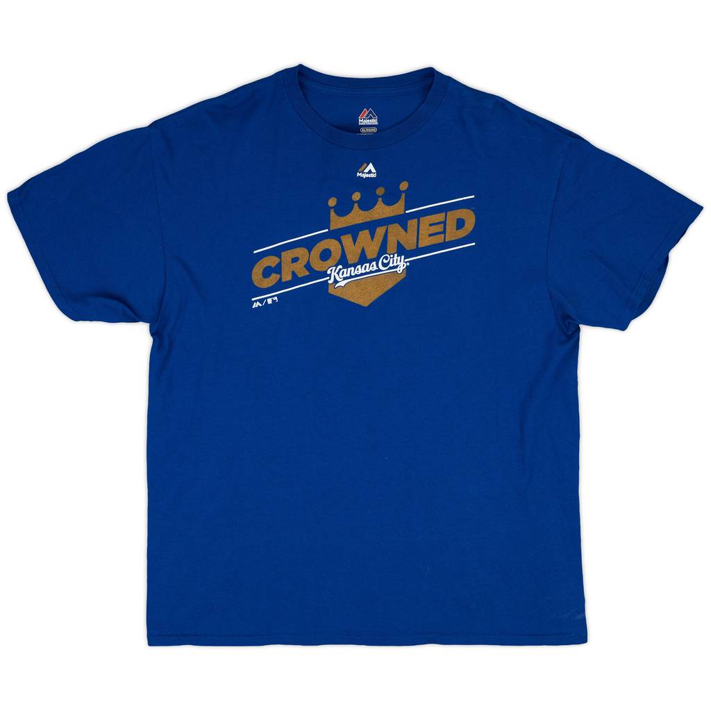 2015 Kansas City Royals 'Crowned' Majestic Tee - 9/10 - (XL)