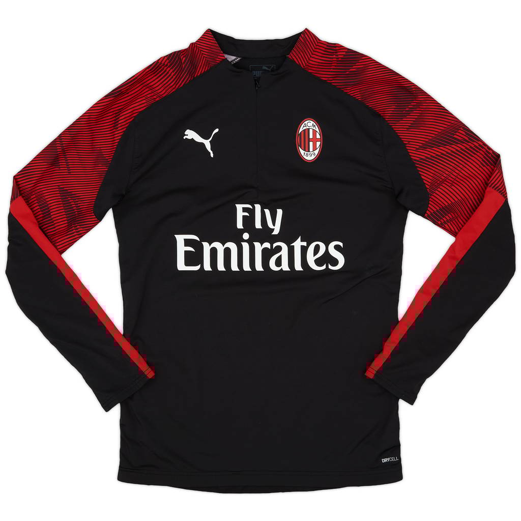 2019-20 AC Milan Puma 1/4 Zip Training Top - 8/10 - (S)