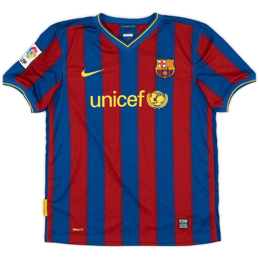 2009-10 Barcelona Home Shirt - 8/10 - (XL.Boys)