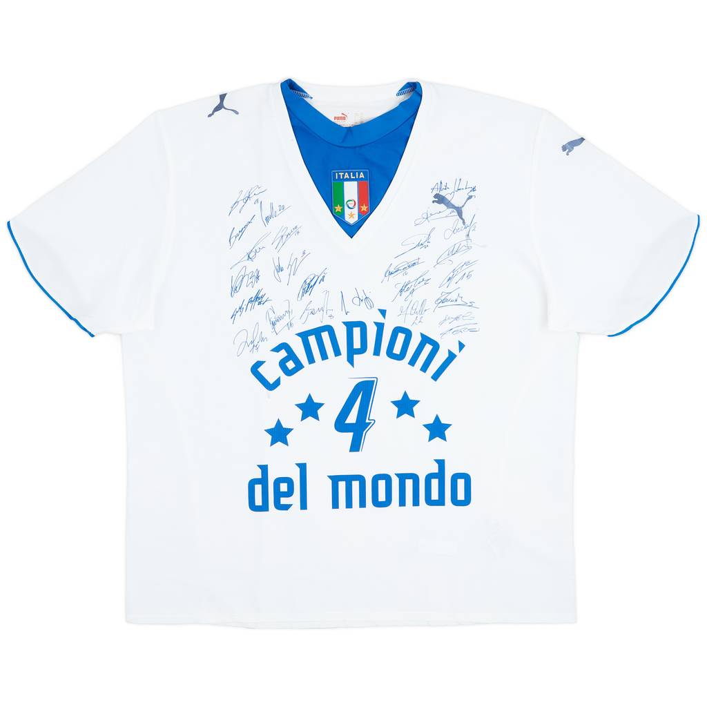 2006 Italy 'Campioni del Mondo' 'Signed' Away Shirt - 6/10 - (XXL)
