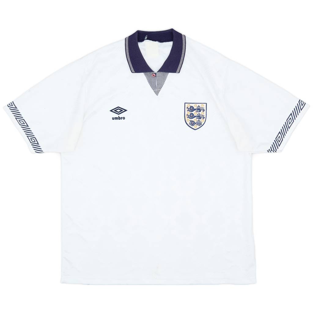 1990-92 England Home Shirt - 7/10 - (L)