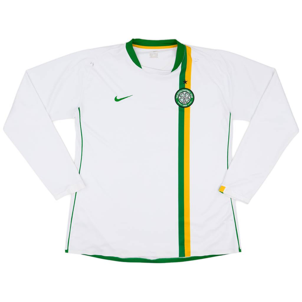 2006-08 Celtic Player Issue European L/S Shirt - 8/10 - (XL)