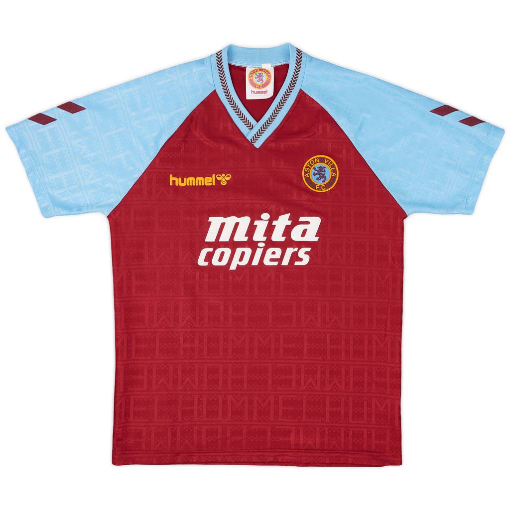 1989-90 Aston Villa Home Shirt - 10/10 - (L)