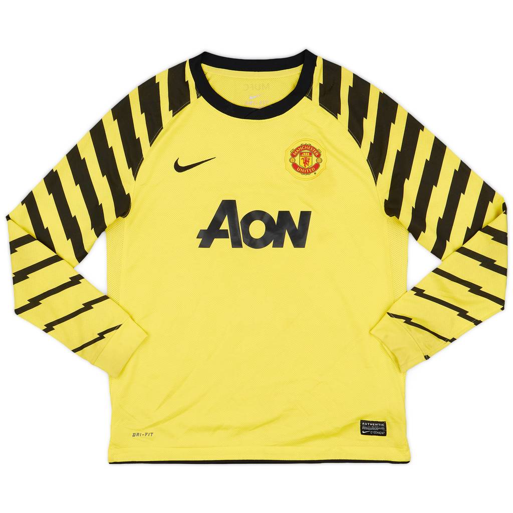 2010-11 Manchester United Yellow GK Shirt - 7/10 - (L.Boys)