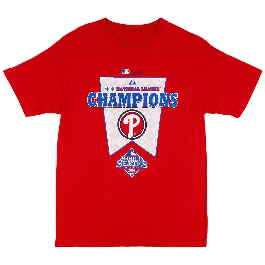 2008 Philadelphia Phillies National League Champions Majestic Tee - 8/10 - (M)