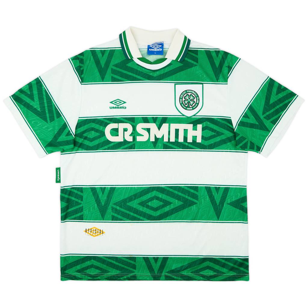 1993-95 Celtic Home Shirt - 9/10 - (XL)