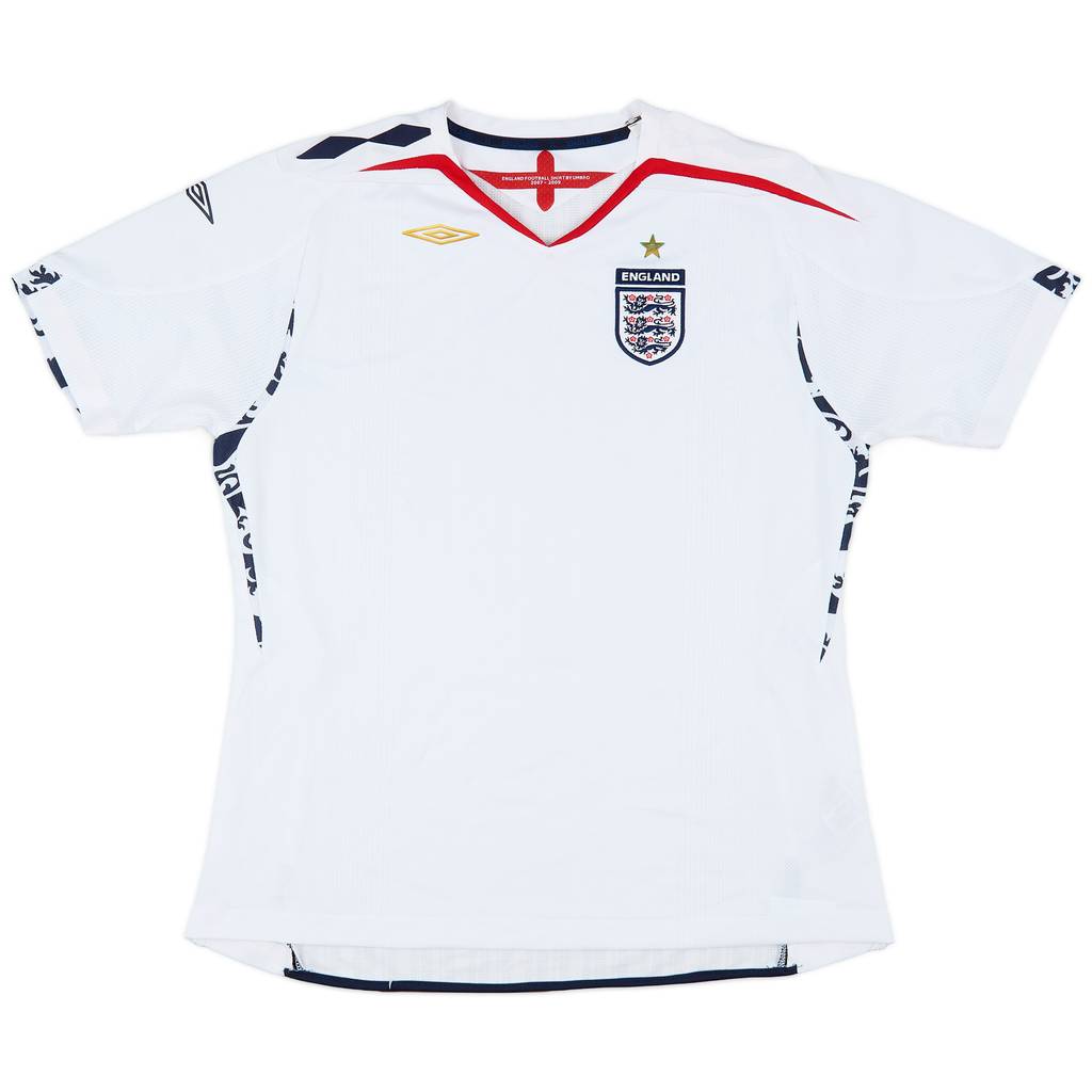 2007-09 England Home Shirt - 6/10 - (Women's XXL)