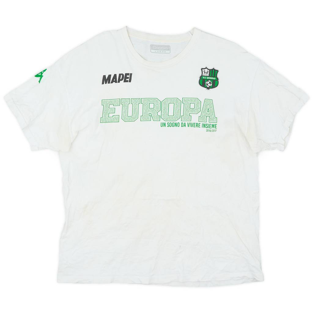 2016-17 Sassuolo 'Europa' Kappa Cotton Tee - 7/10 - (L)