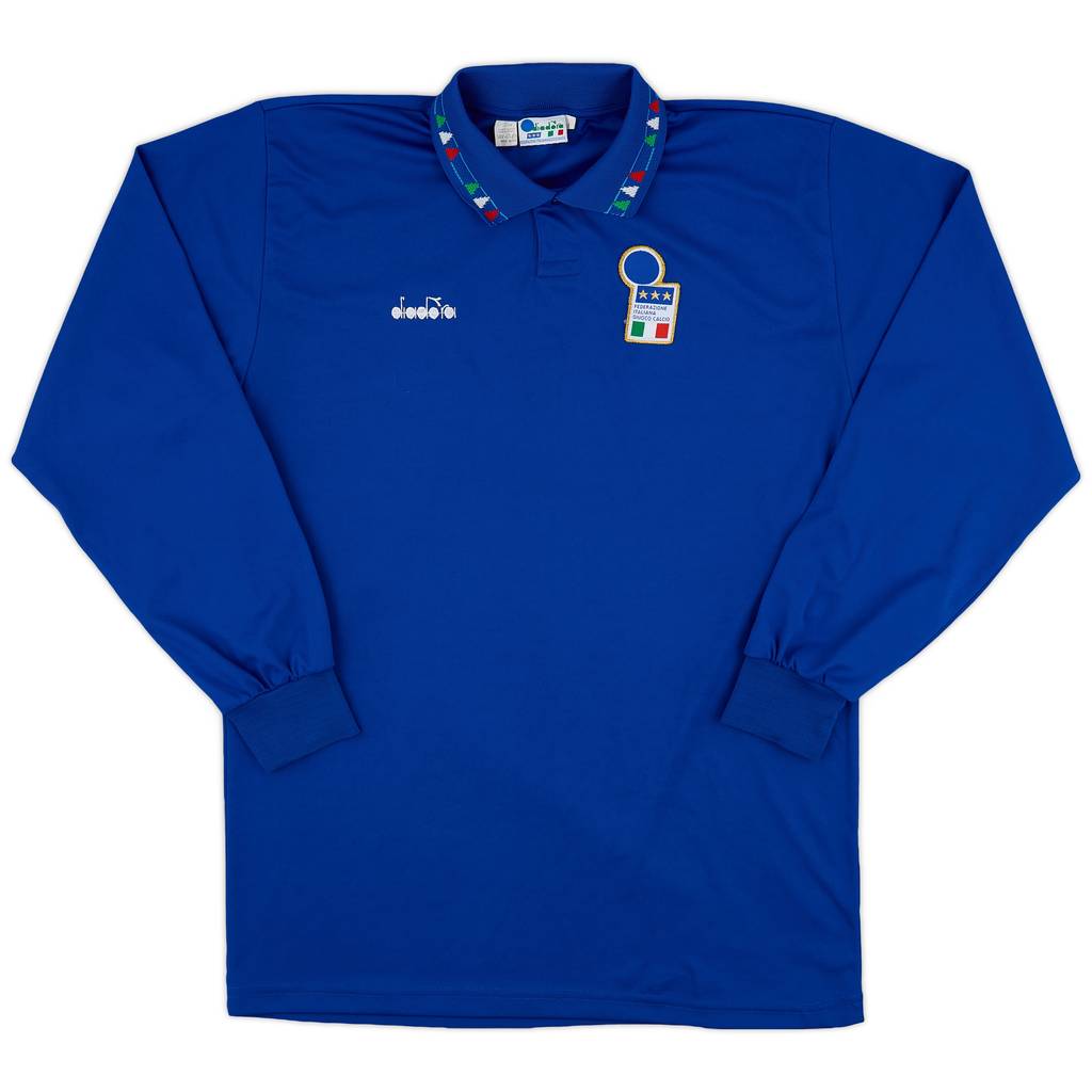 1992-93 Italy Home L/S Shirt - 9/10 - (L)