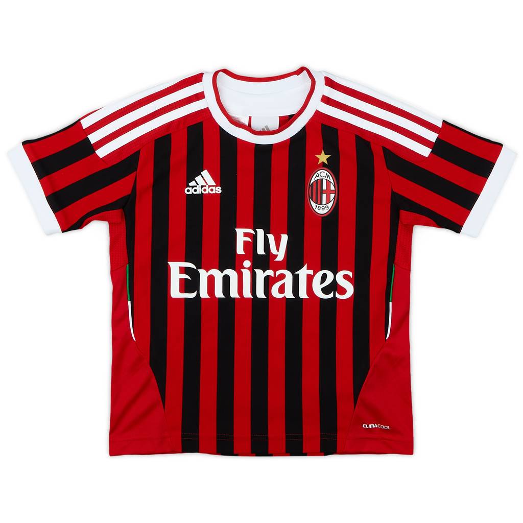 2011-12 AC Milan Home Shirt - 9/10 - (5-6 Years)