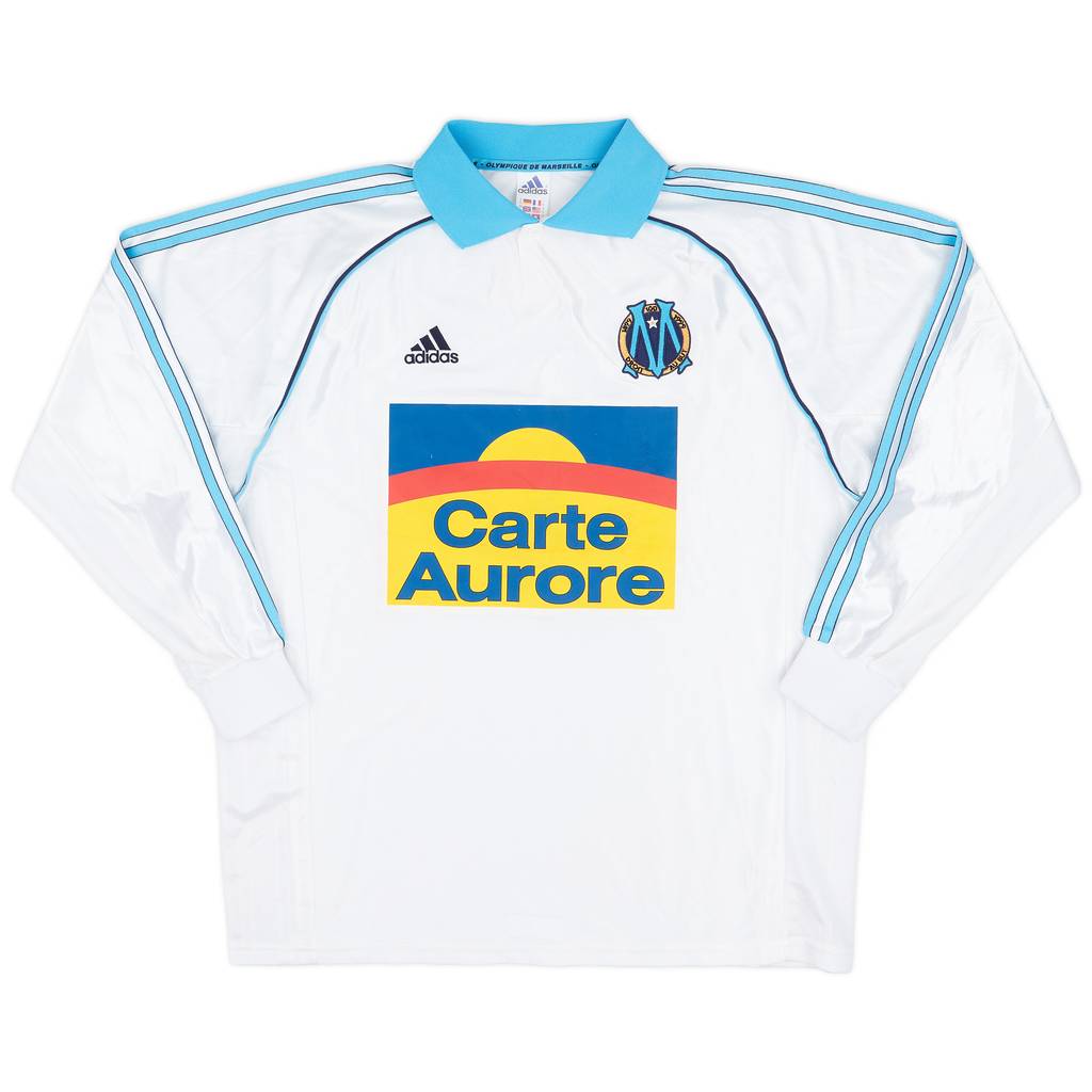1998-99 Olympique Marseille Player Issue Home L/S Shirt - 7/10 - (XL)