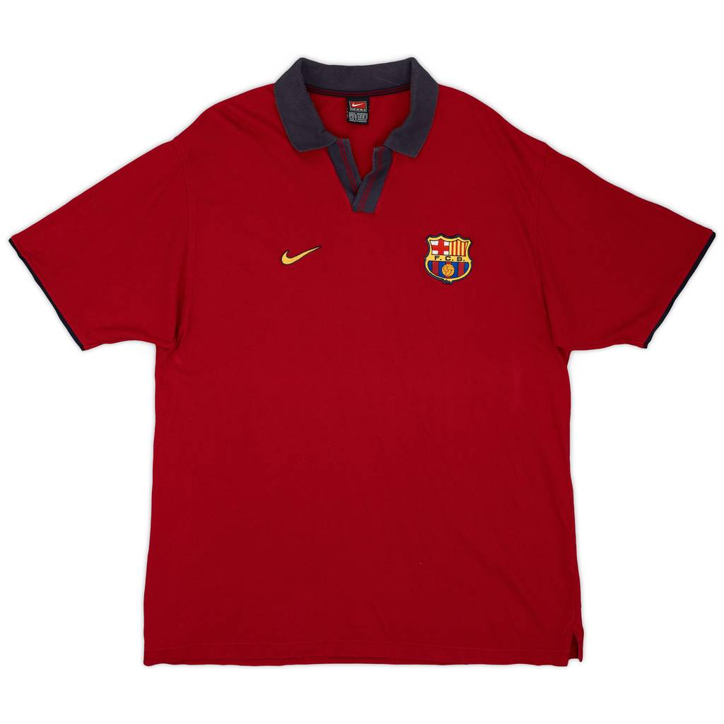 2000-01 Barcelona Nike Polo Shirt - 8/10 - (XL)