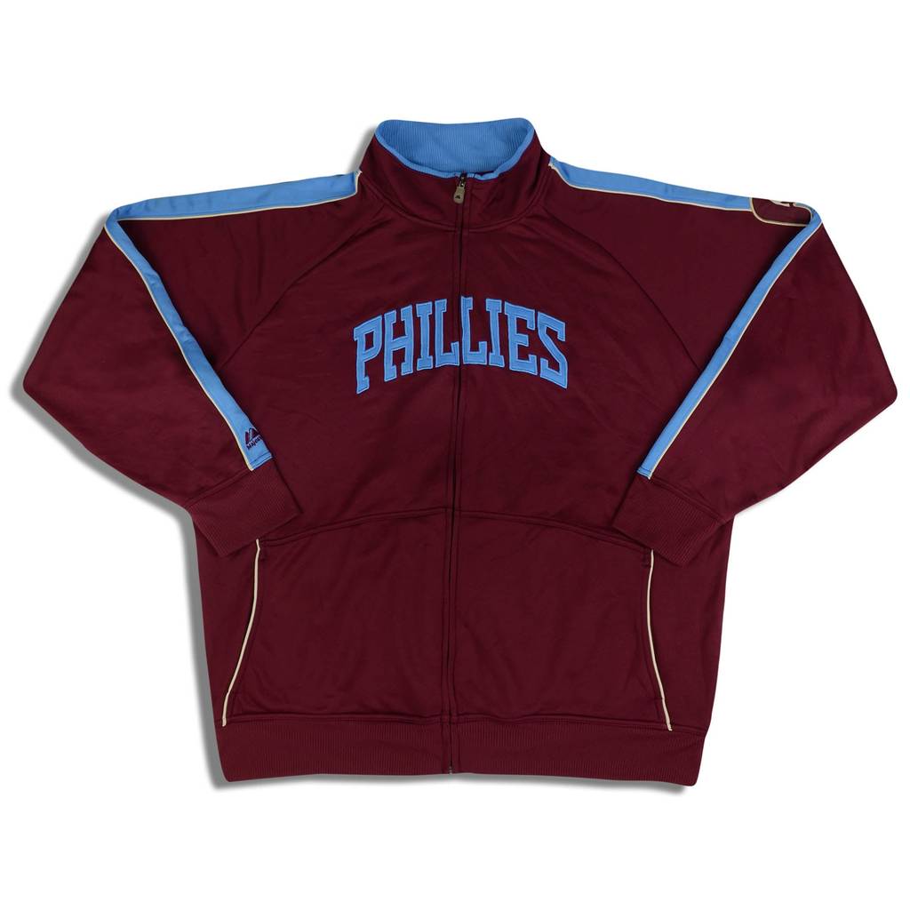 2010s Philadelphia Phillies Majestic Cooperstown Track Jacket XXL